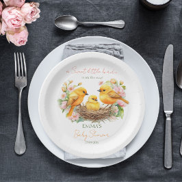 Kleine Birdie Schlüpfen bald Frühlingshaube Pappteller