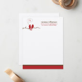 Kleine Birdies Custom Flat Mitteilungskarten (rot) (Vorderseite/Rückseite Beispiel)