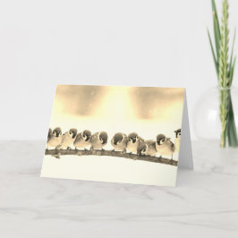 KLEINE BIRDS AUF EINER BRANCHE MIT Faltkarte