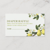 Kleine Birne Thema Babydusche Windelwindeln Begleitkarte (Vorderseite)