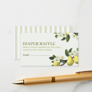 Kleine Birne Thema Babydusche Windelwindeln Begleitkarte