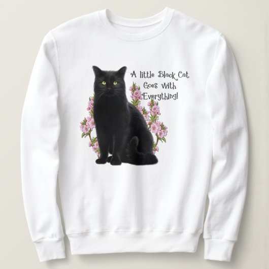 KLEINE BLACK CAT SWEATSHIRT (Design vorne)