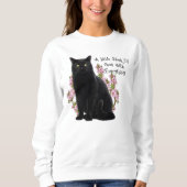 KLEINE BLACK CAT SWEATSHIRT (Vorderseite)