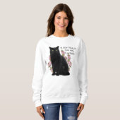 KLEINE BLACK CAT SWEATSHIRT (Vorne ganz)