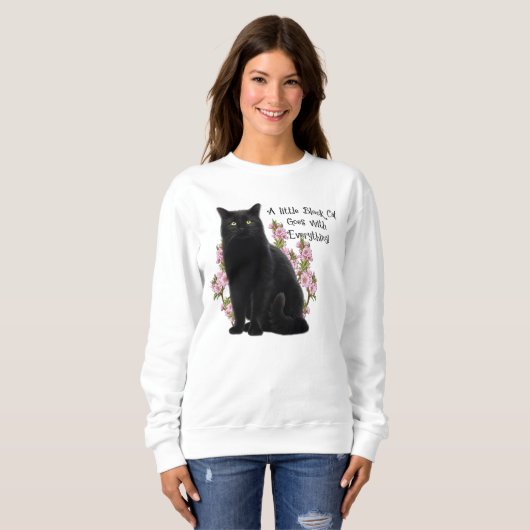 KLEINE BLACK CAT SWEATSHIRT (Vorne ganz)