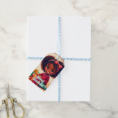 Kleine Black Girl Opening-Präsentationen Geschenkanhänger (Mit Garn)