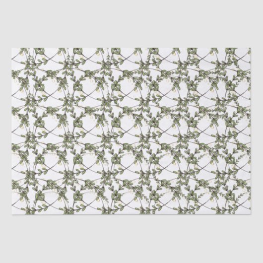 Kleine Blätter Garden Weeds Circle Wreaths Muster Seidenpapier (Vorderseite)