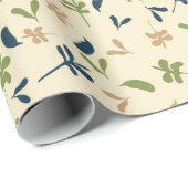 Kleine Blätter Geschenkpapier (Rolleneckpunkt)