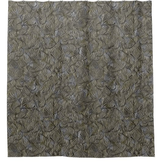 Kleine Blätter Naturkunstmuster Duschvorhang (Vorderseite)