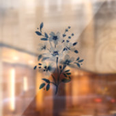 Kleine blaue Blume Fensteraufkleber (Blatt 2)