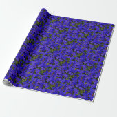 Kleine blaue Blumen Geschenkpapier (Ungerollt)