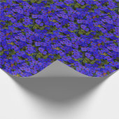 Kleine blaue Blumen Geschenkpapier (Ecke)