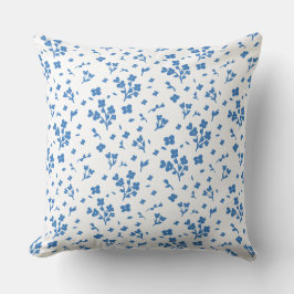 Kleine blaue Blüten - Eleganz und Weichheit Kissen