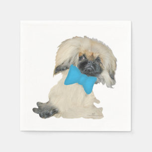 Kleine blaue Fliege Serviette