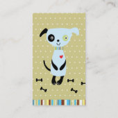 Kleine blaue HundeVisitenkarten Visitenkarte (Rückseite)