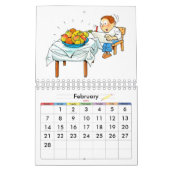 Kleine blaue Kinder Kalender Sonnige Kalender für  (Feb 2027)