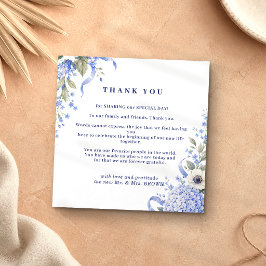 Kleine Blaue Marine Blumen danke Einladung