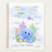 Kleine blaue Oktopus-Elternplaner Planer (Vorderseite)