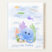Kleine blaue Oktopus-Elternplaner Planer (Rückseite)