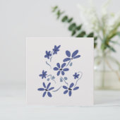 Kleine blaue romantische Blume (Stehend Vorderseite)