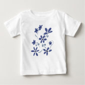 Kleine blaue romantische Blume Baby T-shirt (Vorderseite)