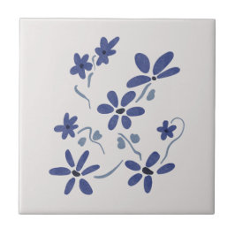 Kleine blaue romantische Blume Fliese