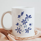 Kleine blaue romantische Blume Kaffeetasse