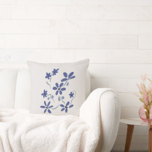 Kleine blaue romantische Blume Kissen