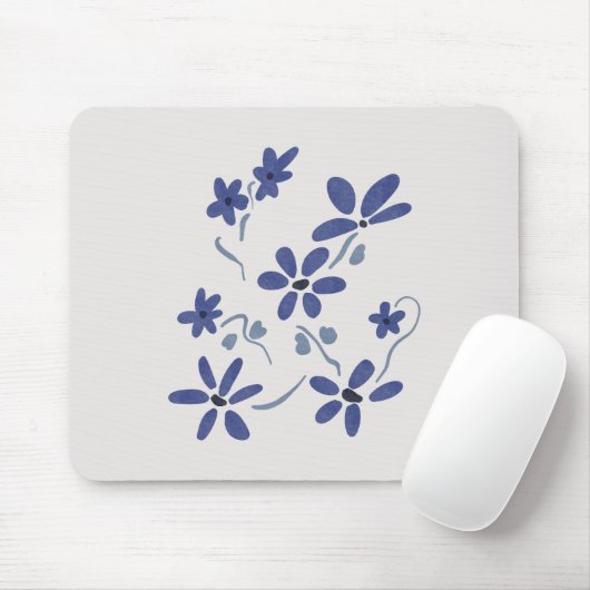 Kleine blaue romantische Blume Mousepad (Mit Mouse)