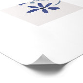 Kleine blaue romantische Blume Poster (Ecke)