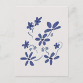 Kleine blaue romantische Blume Postkarte (Vorderseite)