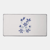 Kleine blaue romantische Blume Schreibtischunterlage (Vorderseite)