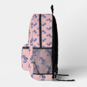 Kleine blaue Seepferde Bedruckter Rucksack (Rechts)