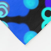 Kleine blaue und schwarze Polardecke Fleecedecke (Ecke)