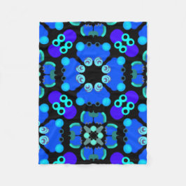 Kleine blaue und schwarze Polardecke Fleecedecke