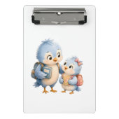 Kleine Blaue Vögel Mini-Clipboard Mini Klemmbrett (Vorderseite)