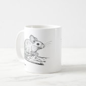 Kleine Bleistiftmaus Kaffeetasse (Vorderseite Links)
