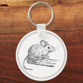 Kleine Bleistiftmaus Schlüsselanhänger (Vorderseite)