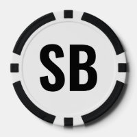 Kleine Blind SB Einfache schwarze weiße Text Poker