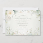 Kleine Blossom Illustrierte Blume Kinderdusche Einladung (Vorderseite)