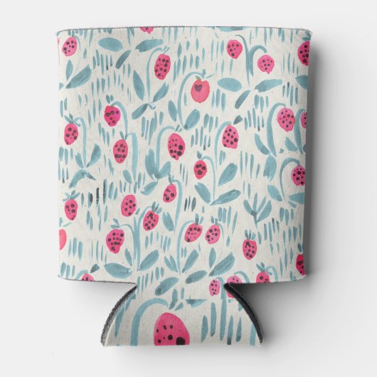 Kleine Blume: Aquarell Nahtlos Dosenkühler (Vorderseite)