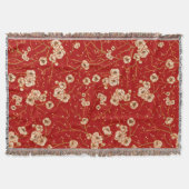 Kleine Blume auf rotem Muster Decke (Vorderseite)