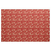 Kleine Blume auf rotem Muster Stoff (Fat Quarter (45,7 x 55,9 cm))