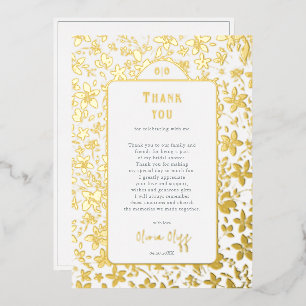 Kleine Blume Brautparty Danke Foil Card Folieneinladung
