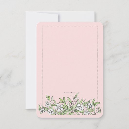 Kleine Blume Einladung (Rückseite)