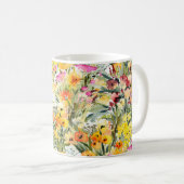 Kleine Blume Feld: Helle Wasserfarbe. Kaffeetasse (VorderseiteRechts)