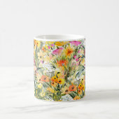 Kleine Blume Feld: Helle Wasserfarbe. Kaffeetasse (Mittel)