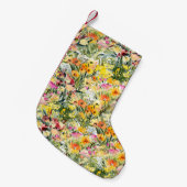 Kleine Blume Feld: Helle Wasserfarbe. Kleiner Weihnachtsstrumpf (Vorderansicht (hängend))