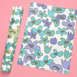 Kleine Blume Flachpapier Geschenkpapier Set