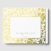 Kleine Blume Foil Wedding Gästebuch (Rückseite)
